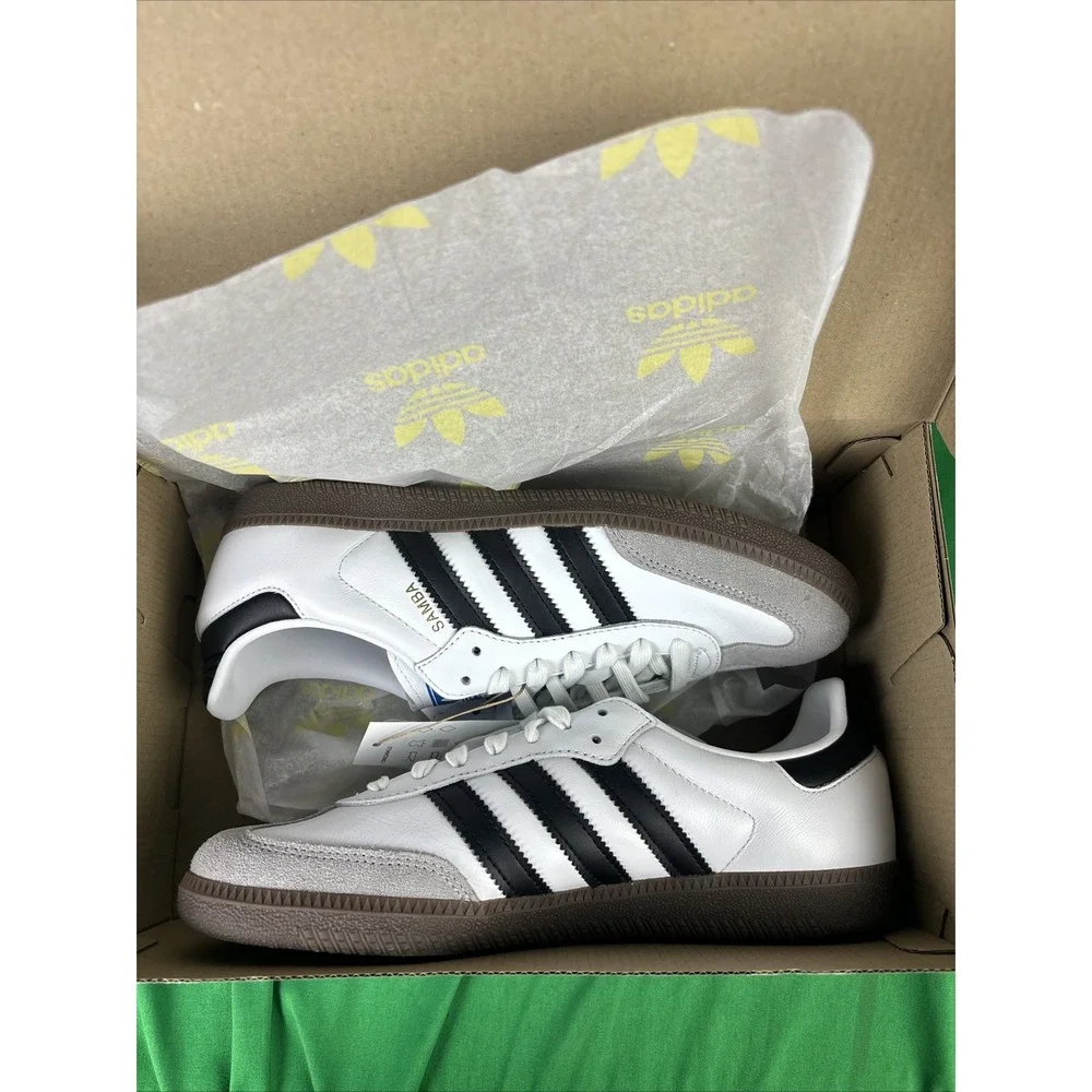 Adidas Samba OG Shoe Mens Size 13 White Black B75806 Sneaker NEW
